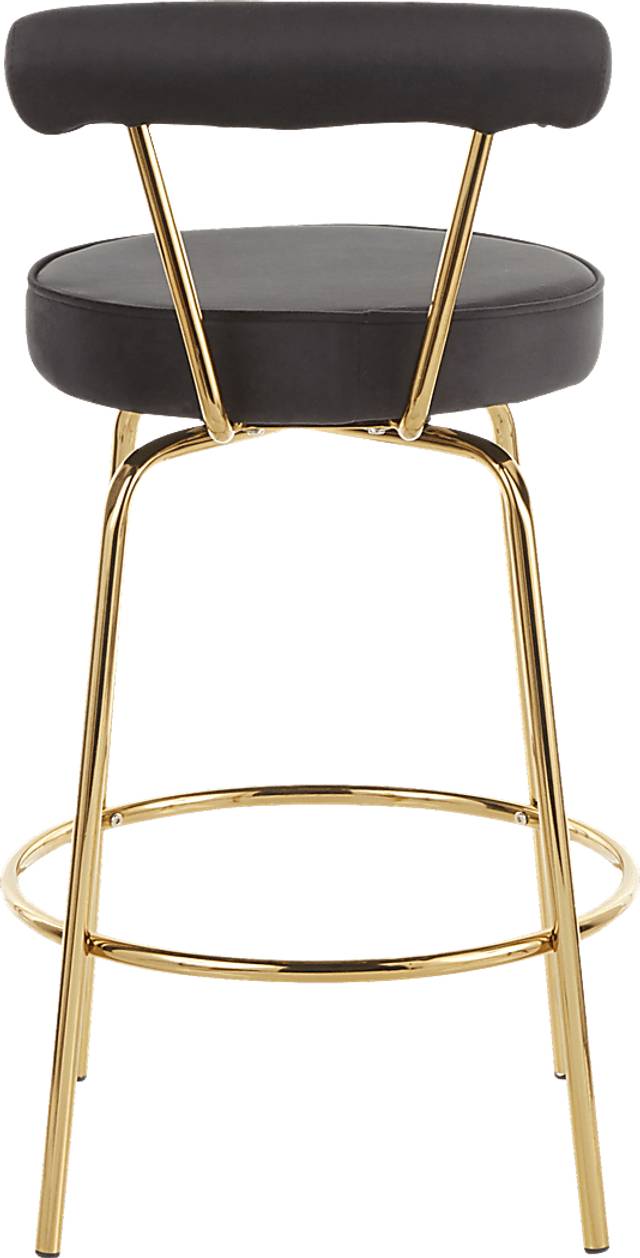 Rosiere Black Counter Height Stool, Set of 2 - Thumbnail - Image 5