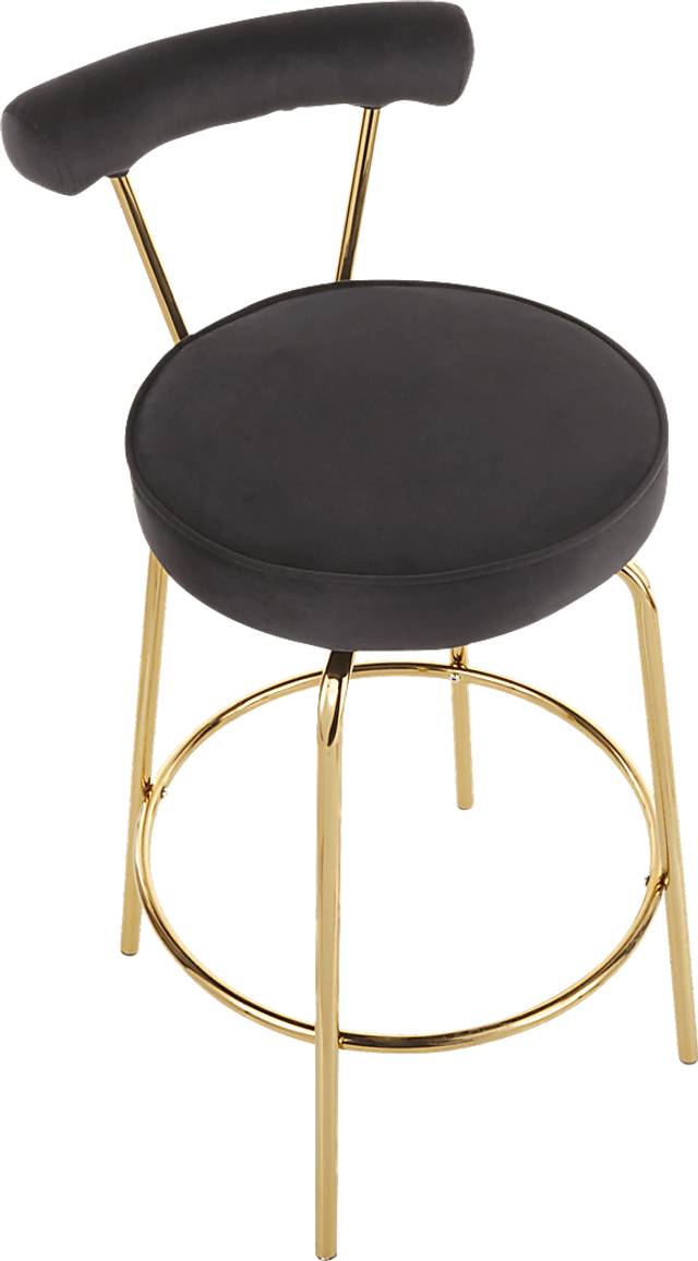 Rosiere Black Counter Height Stool, Set of 2 - Thumbnail - Image 7