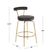Rosiere Black Counter Height Stool, Set of 2