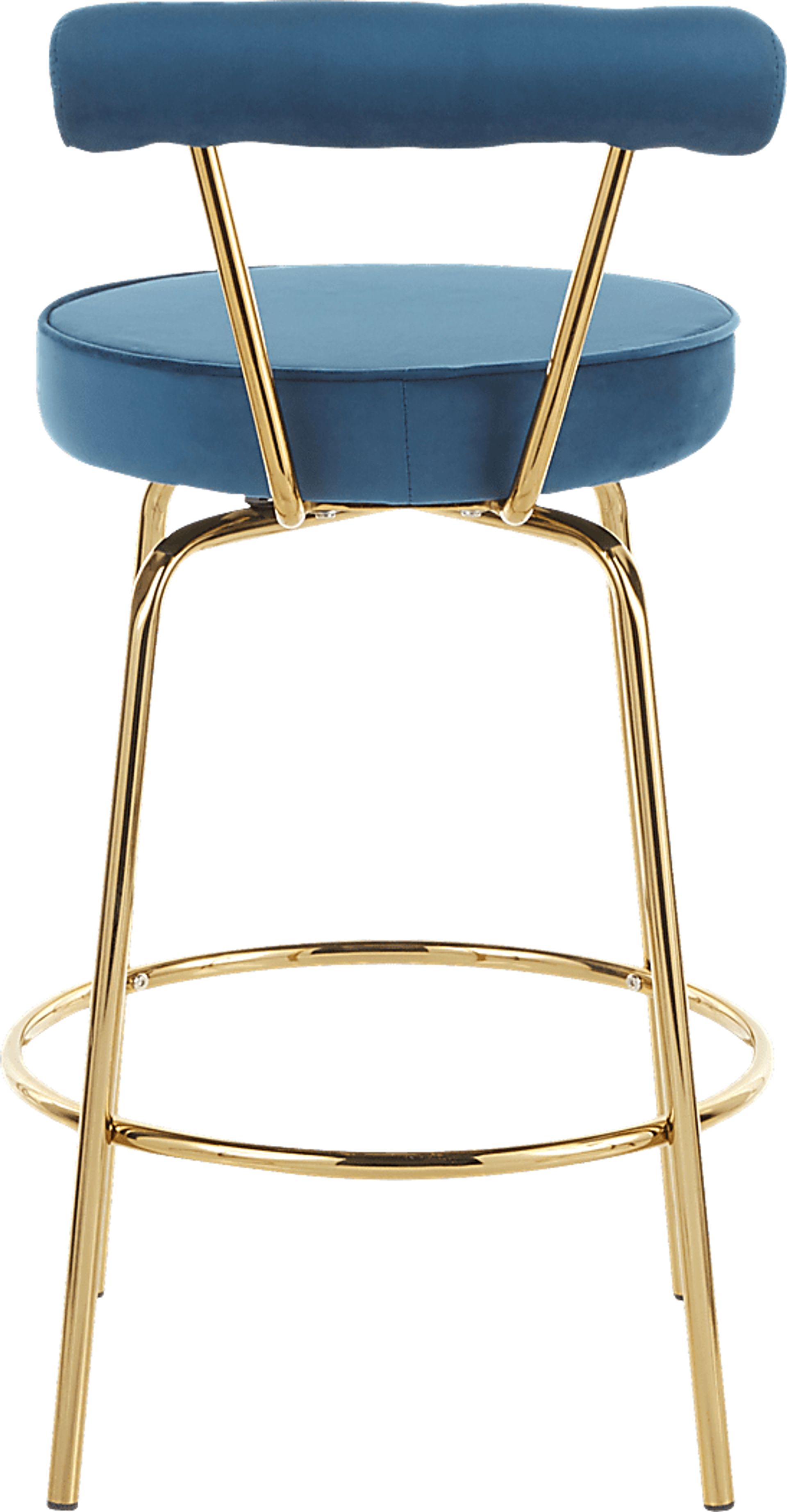 Rosiere Blue Counter Height Stool, Set of 2 - Image 5