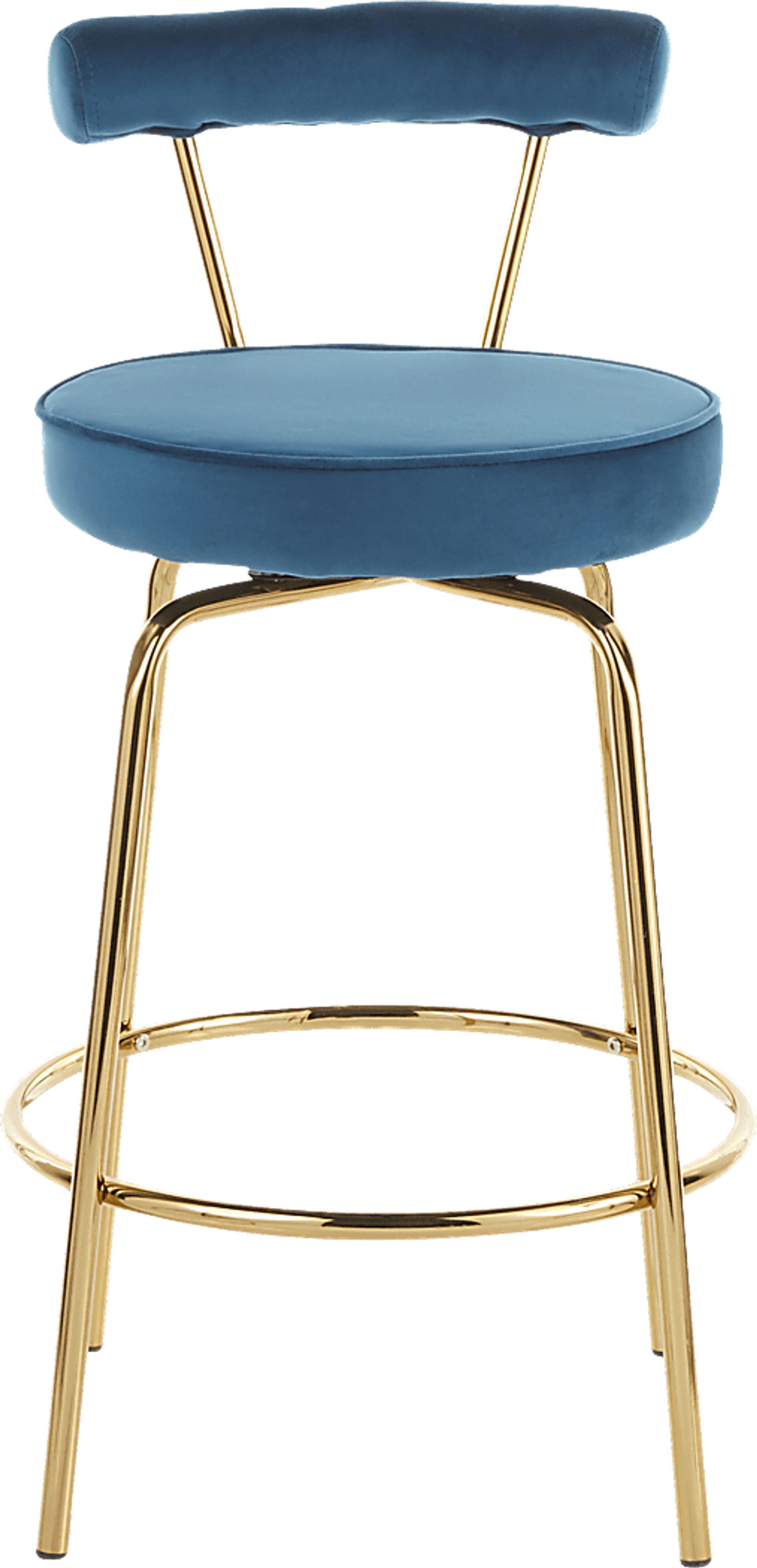 Rosiere Blue Counter Height Stool, Set of 2 - Image 6