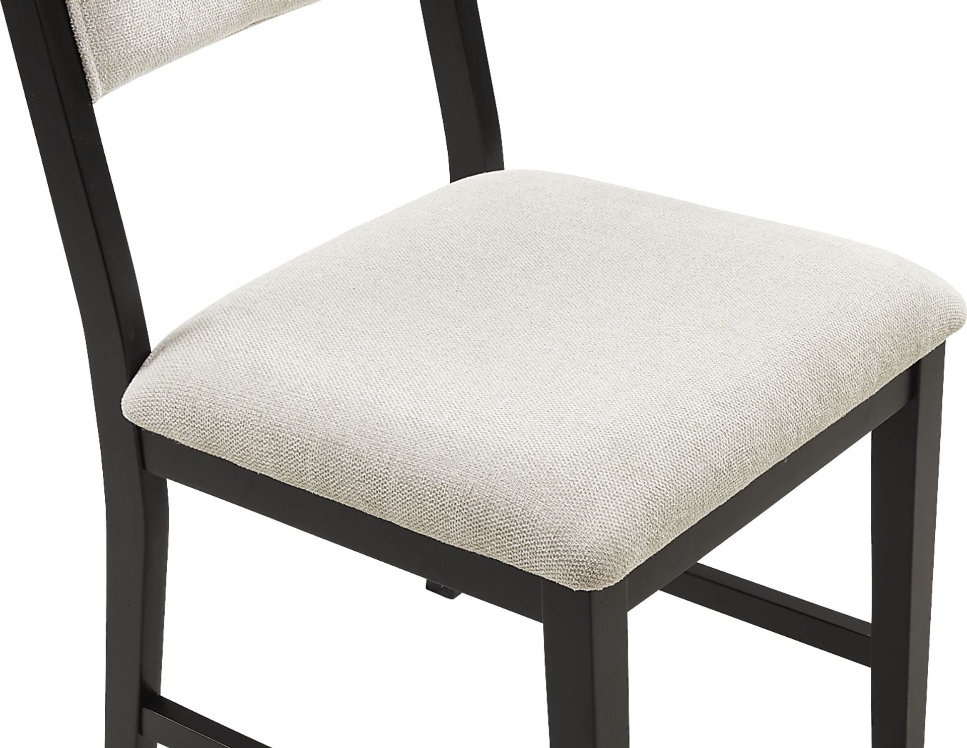 Rosolli Beige Side Chair with Black Legs - Image 4