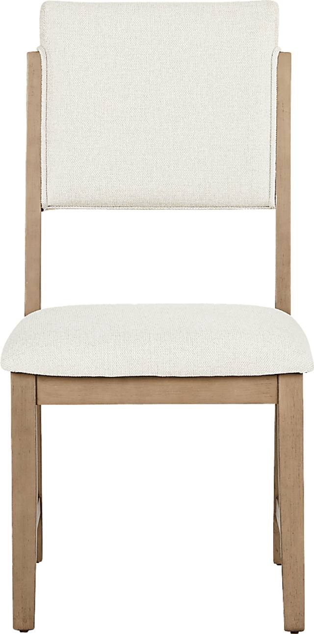 Rosolli Gray 5 Pc Round Dining Room with Beige Upholstered Chairs - Thumbnail - Image 6
