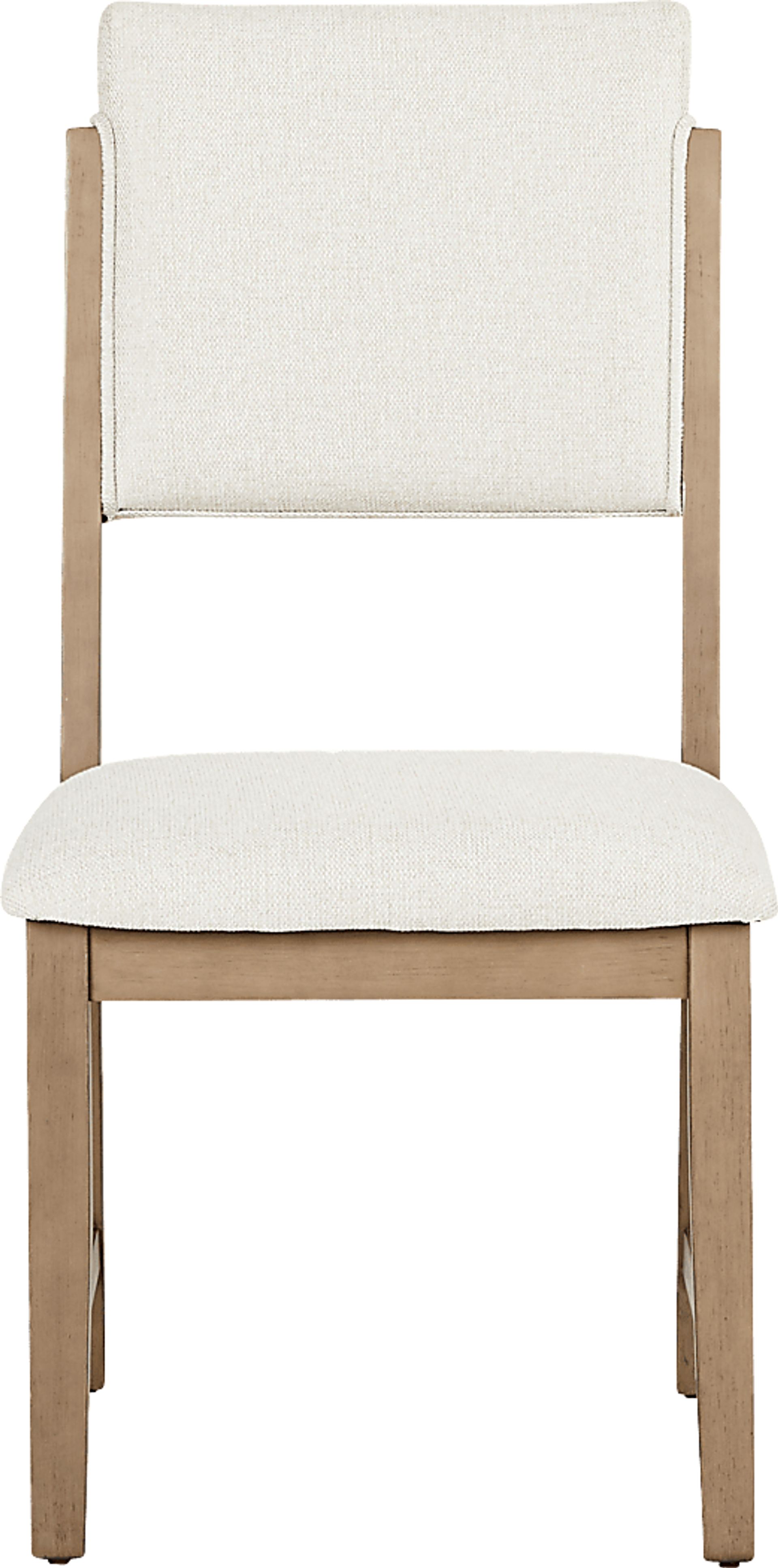 Rosolli Gray 5 Pc Round Dining Room with Beige Upholstered Chairs - Image 6