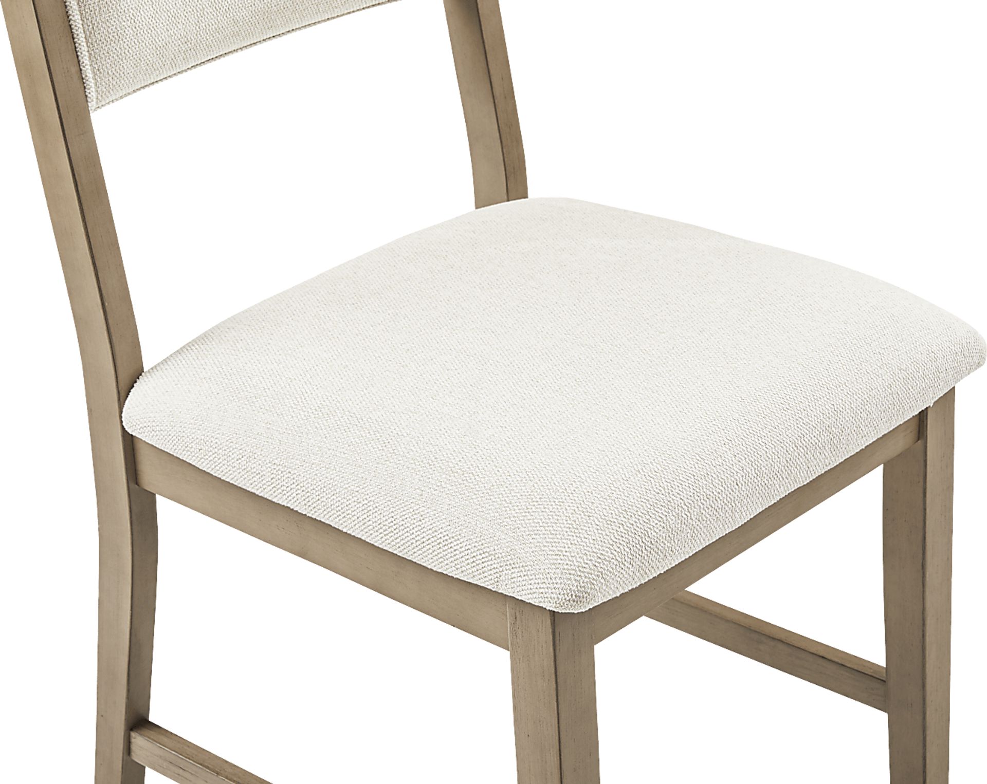 Rosolli Gray 5 Pc Round Dining Room with Beige Upholstered Chairs - Image 7