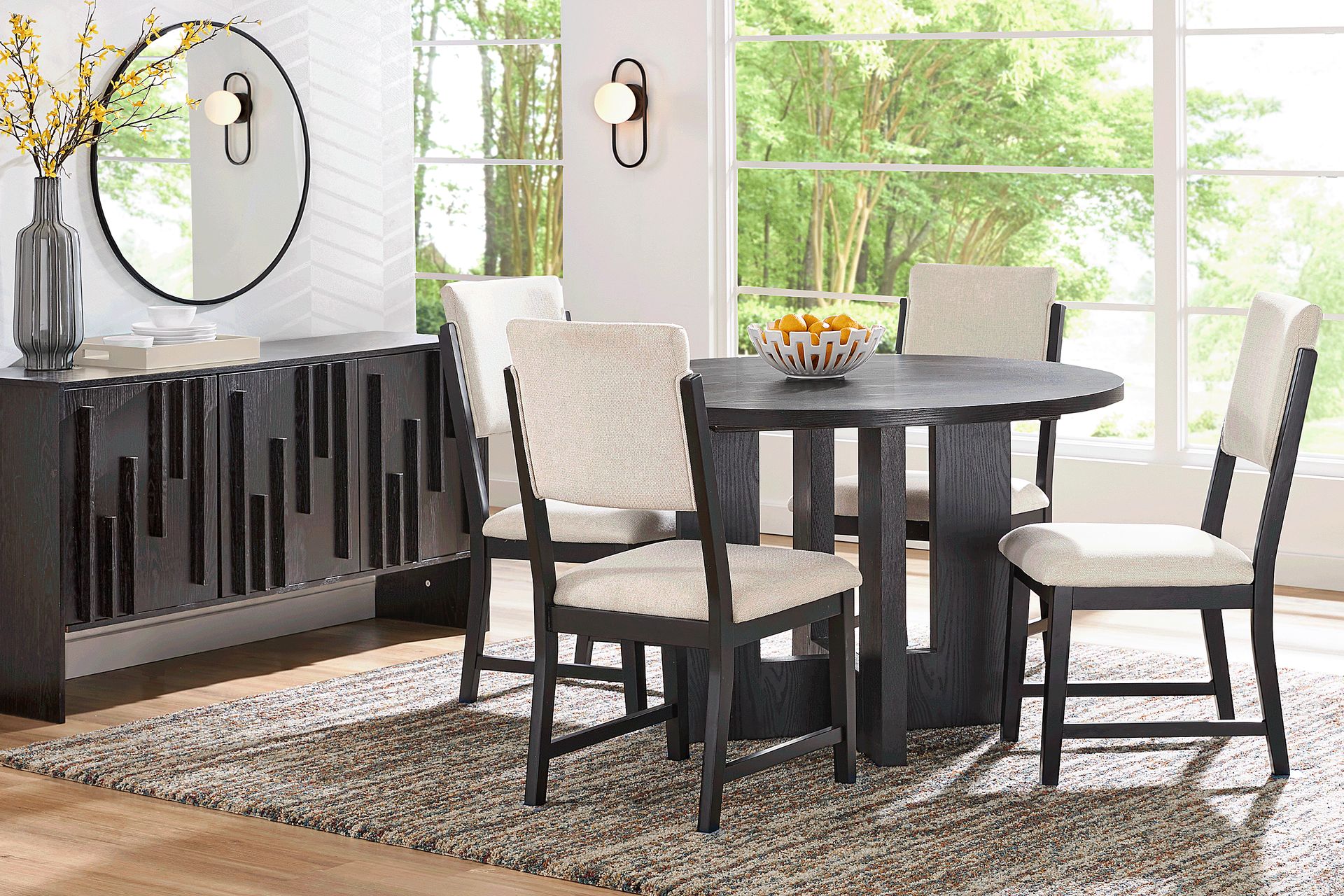 Rosolli Black Round Dining Table - Image 2