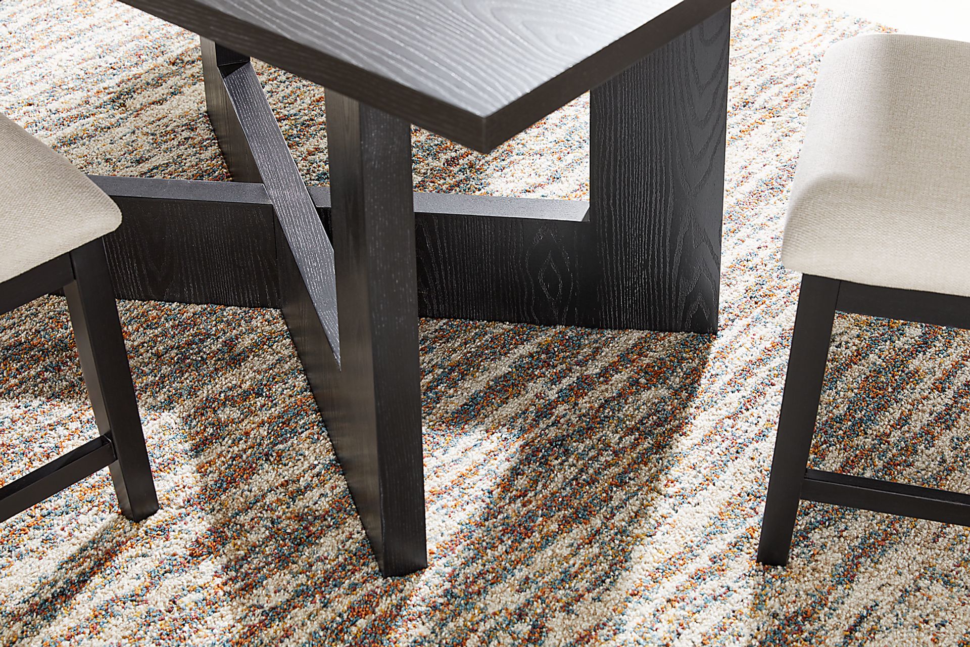 Rosolli Black Rectangular Dining Table - Image 4