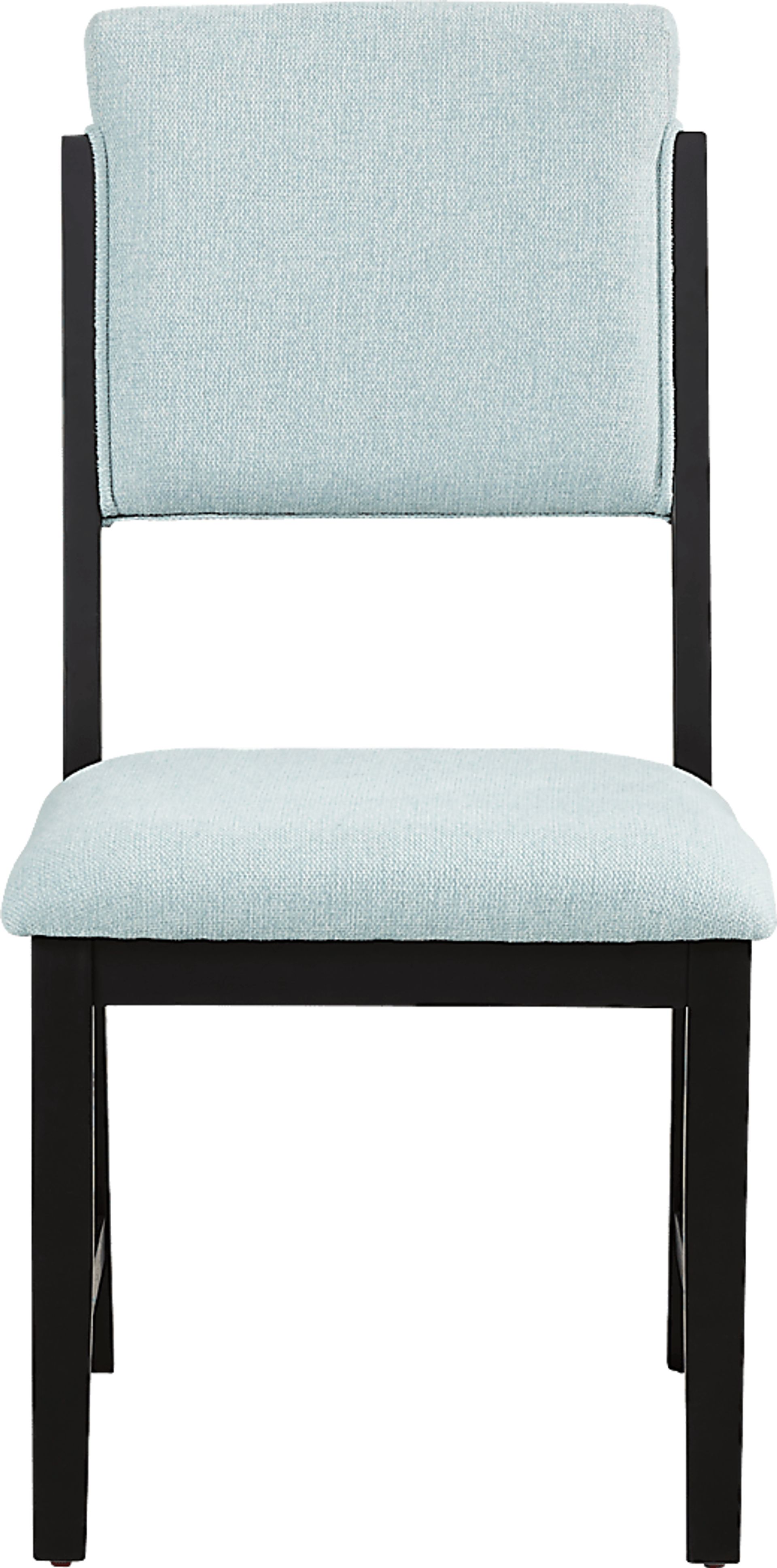 Rosolli Blue Side Chair with Black Legs - Image 2