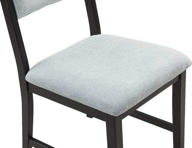 Rosolli Blue Side Chair with Black Legs - Thumbnail - Image 3