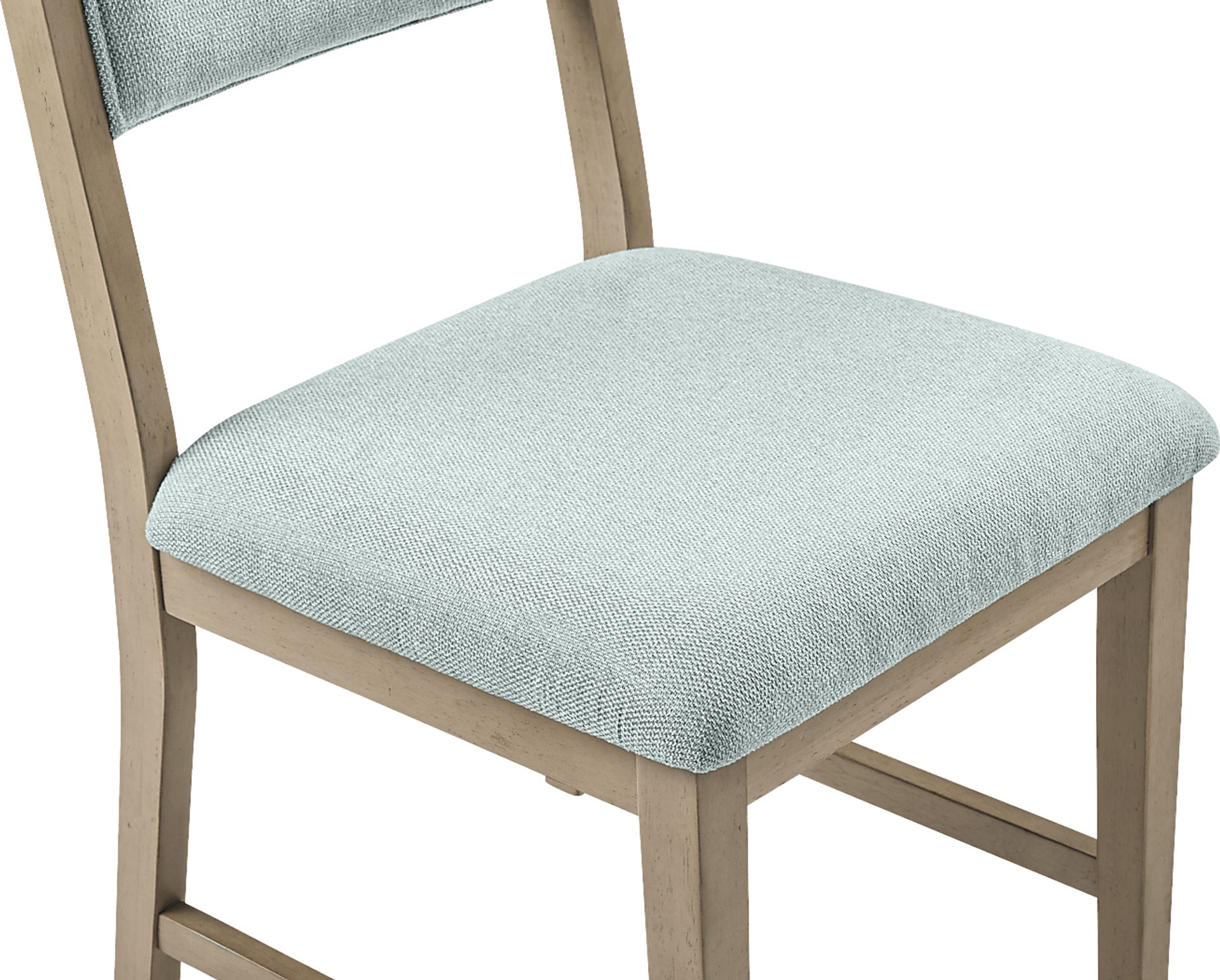 Rosolli Gray 5 Pc Round Dining Room with Blue Upholstered Chairs - Image 7