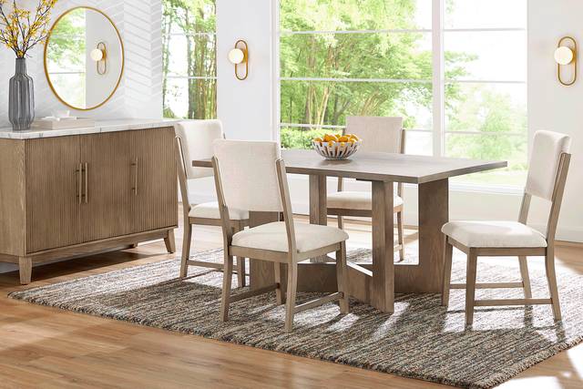 Rosolli Gray Rectangular Dining Table - Thumbnail - Image 2