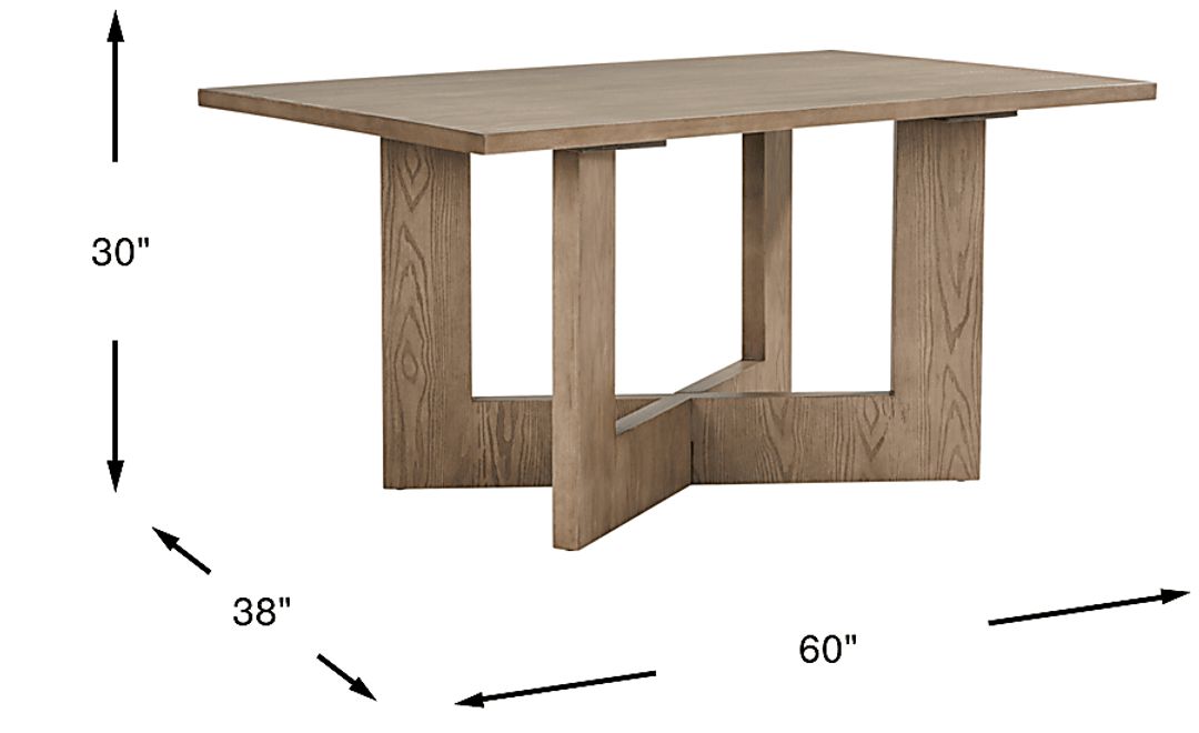 Rosolli Gray Rectangular Dining Table