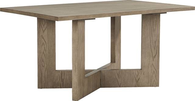 Rosolli Gray 5 Pc Rectangular Dining Room with Maize Upholstered Chairs - Thumbnail - Image 2