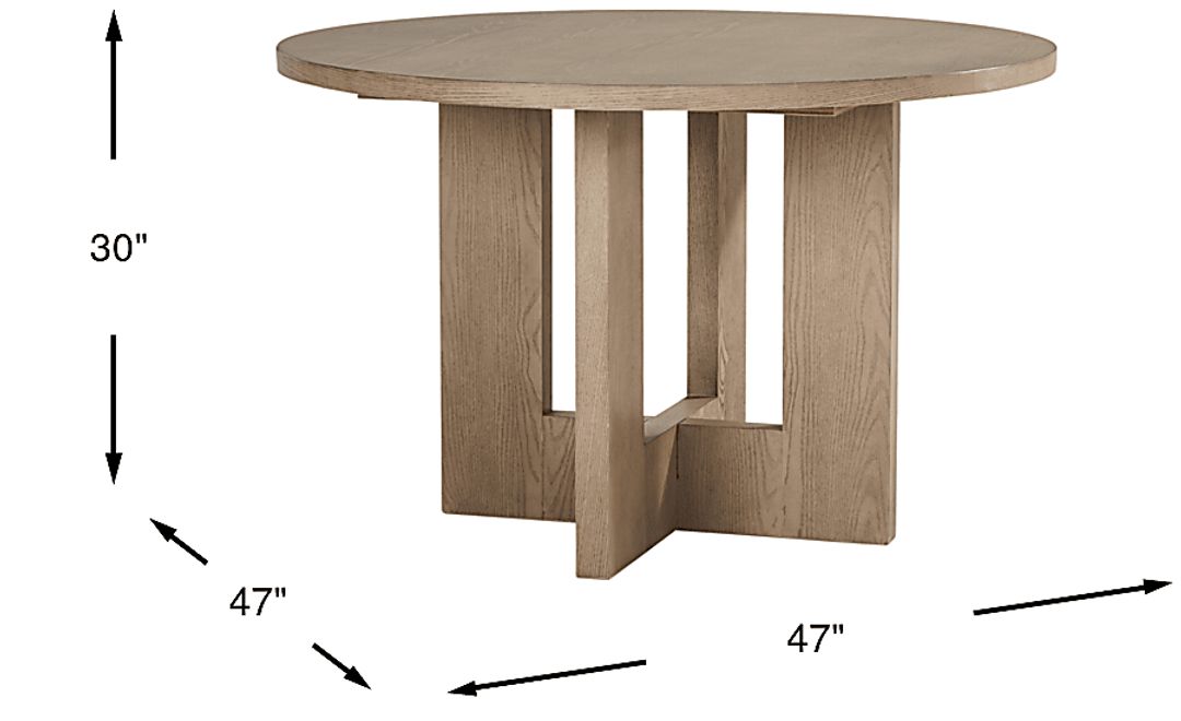Rosolli Gray Round Dining Table