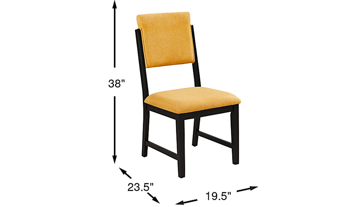 Rosolli Maize Side Chair with Black Legs
