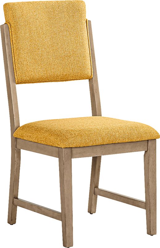 Rosolli Maize Side Chair with Gray Legs