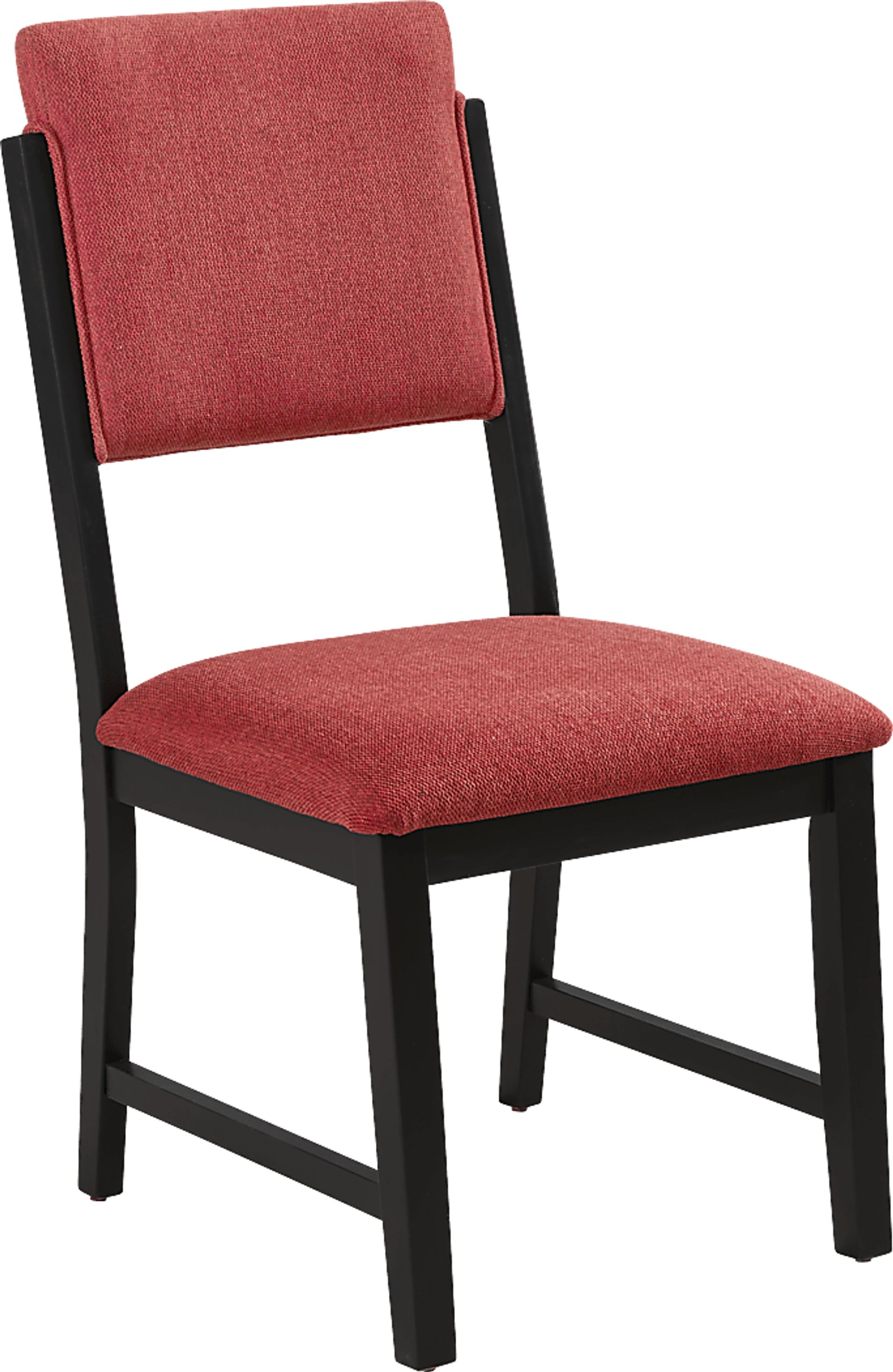 Rosolli Black 5 Pc Round Dining Room with Red Upholstered Chairs - Image 5