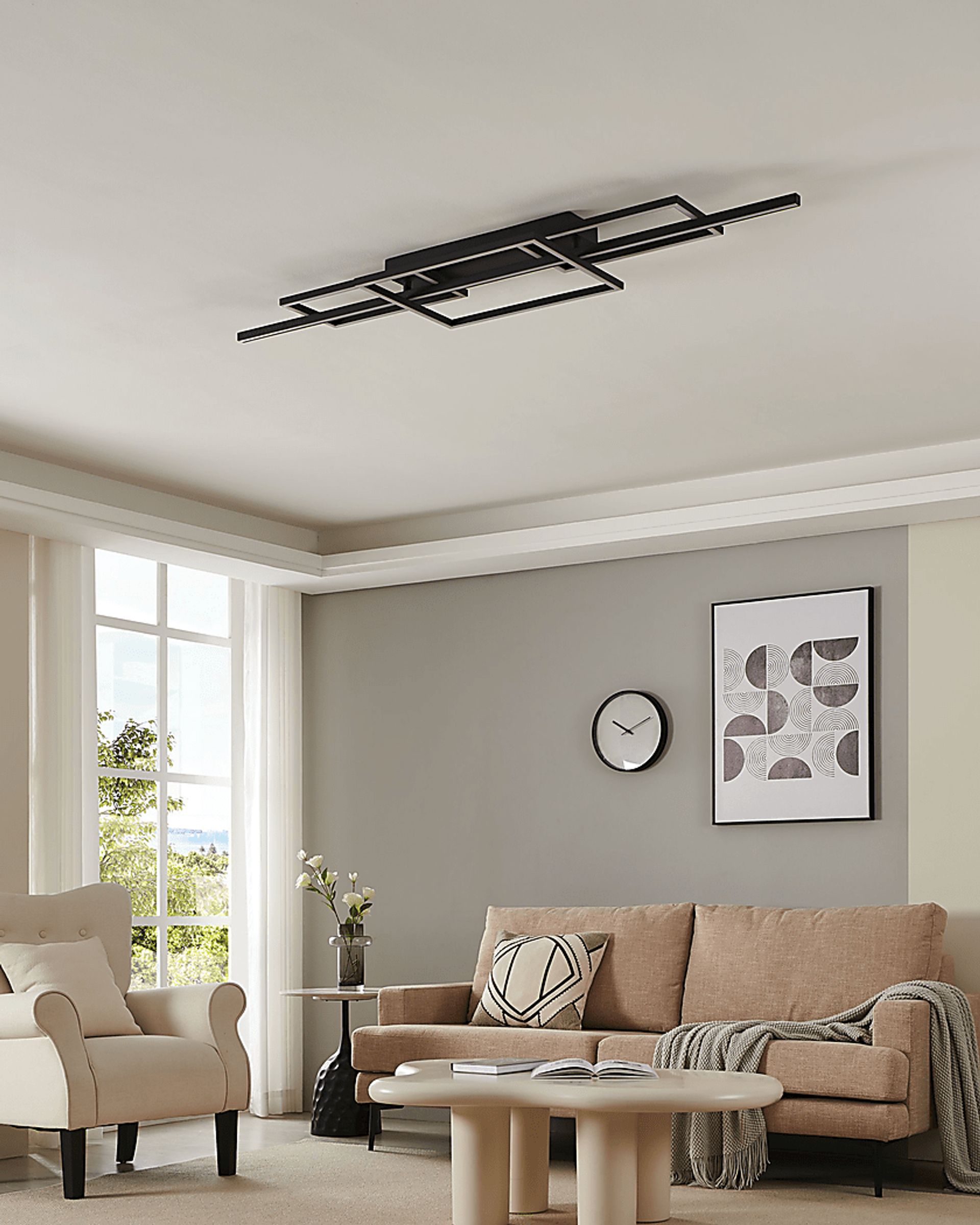 Rossini Alley Black Flush Mount - Image 3