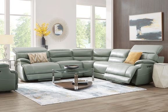 Rossini 8 Pc Leather Dual Power Reclining Sectional Living Room