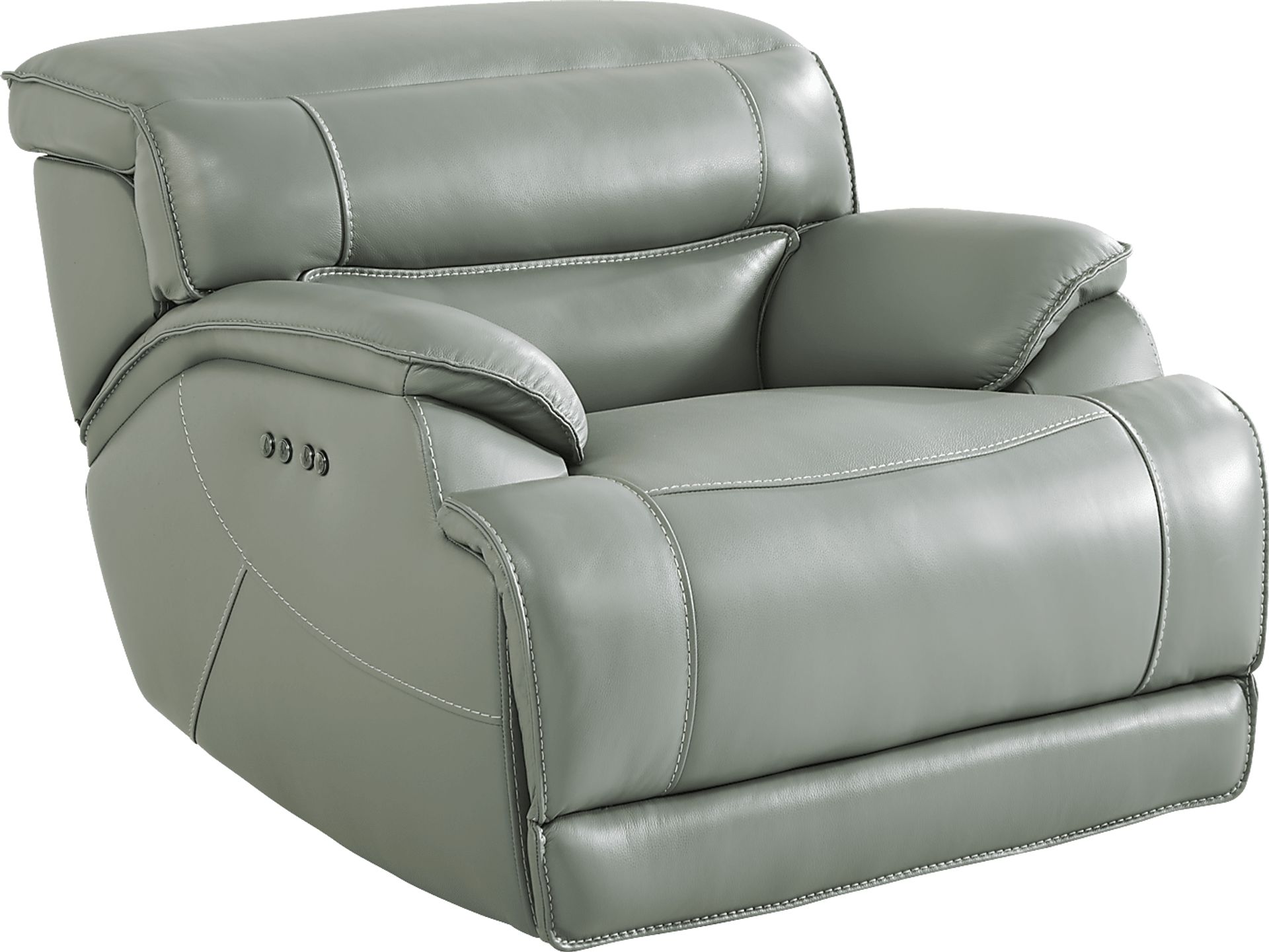 Rossini Mint Leather Dual Power Recliner - Image 2