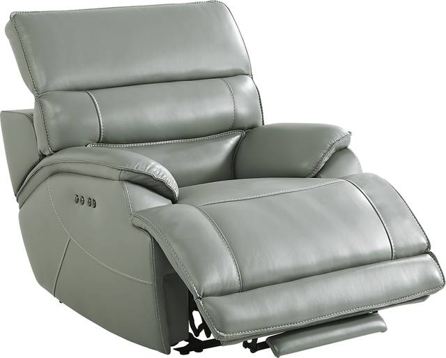 Rossini Mint Leather Dual Power Recliner - Thumbnail - Image 3