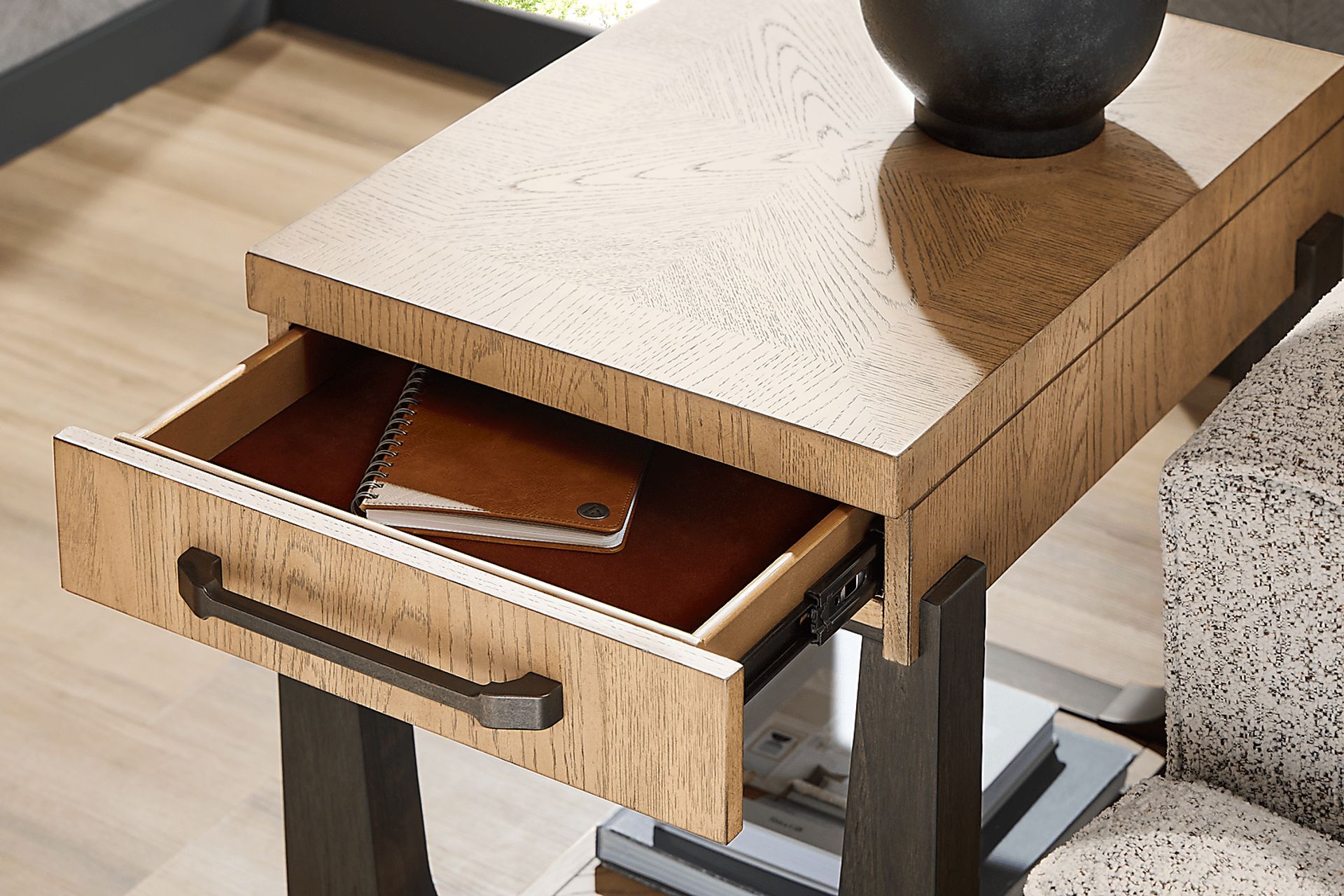 Roth Black Chairside Table - Image 4
