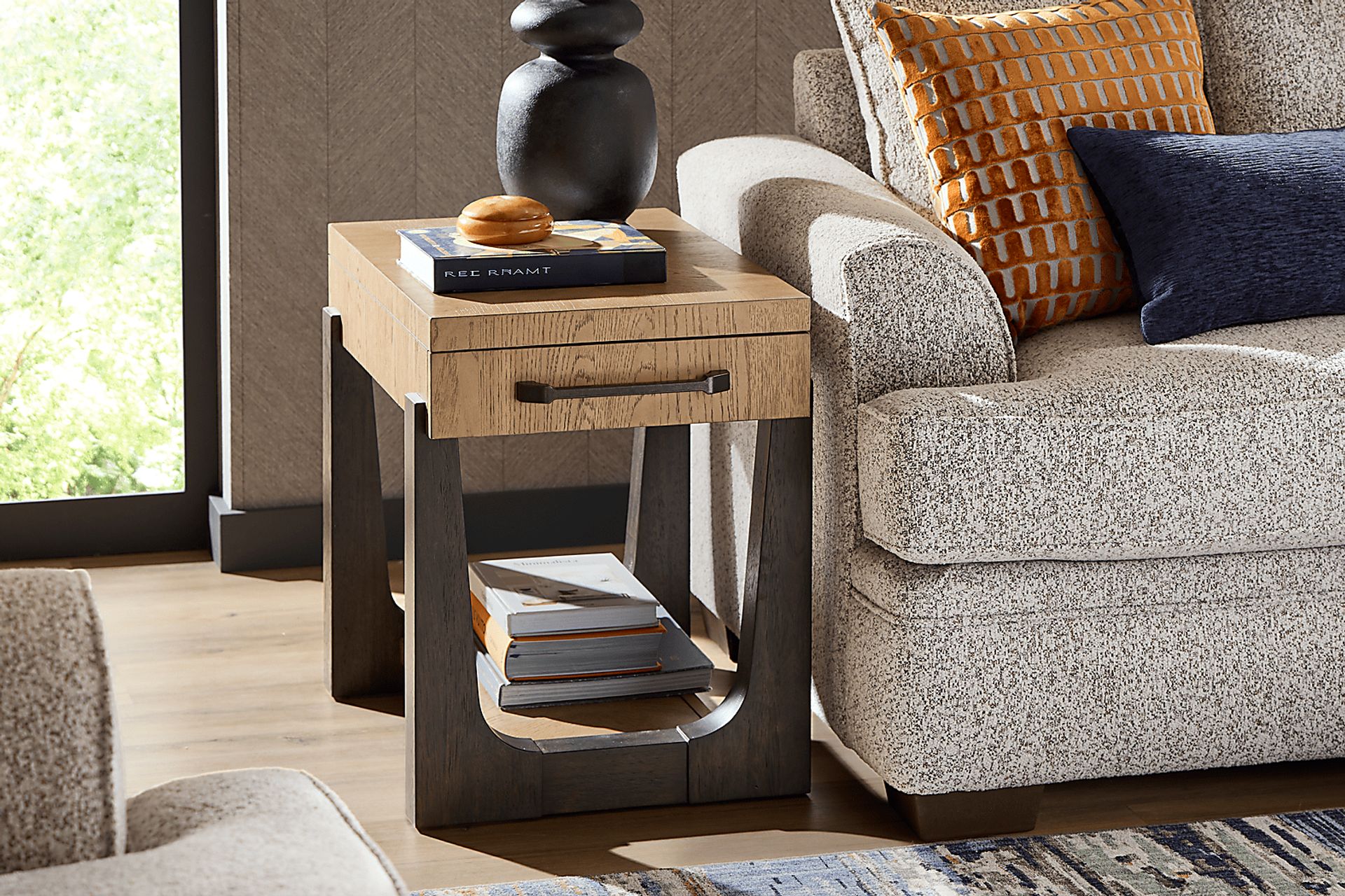 Roth Black Chairside Table - Image 3