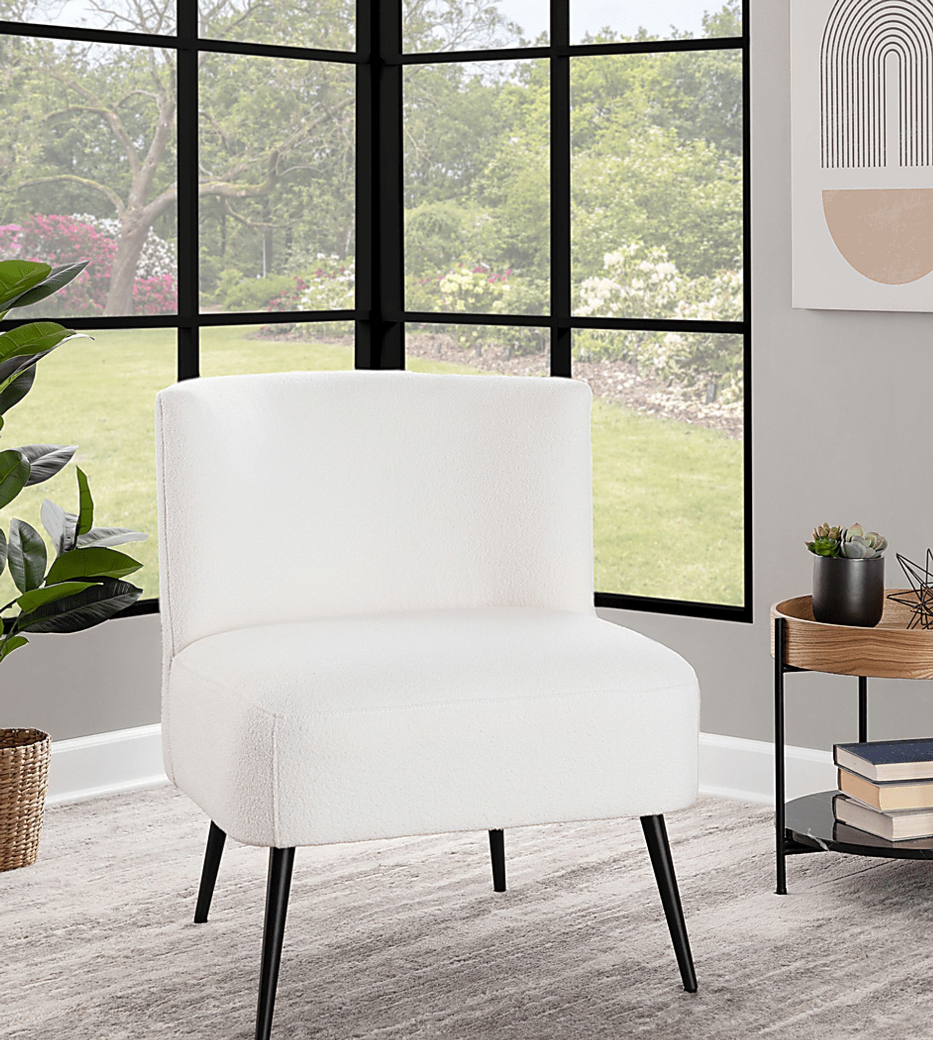 Rothmer White Accent Chair - Image 3