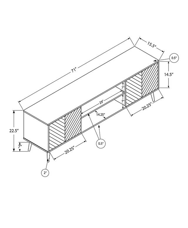 Rougemont Black 72 in. Console - Thumbnail - Image 4