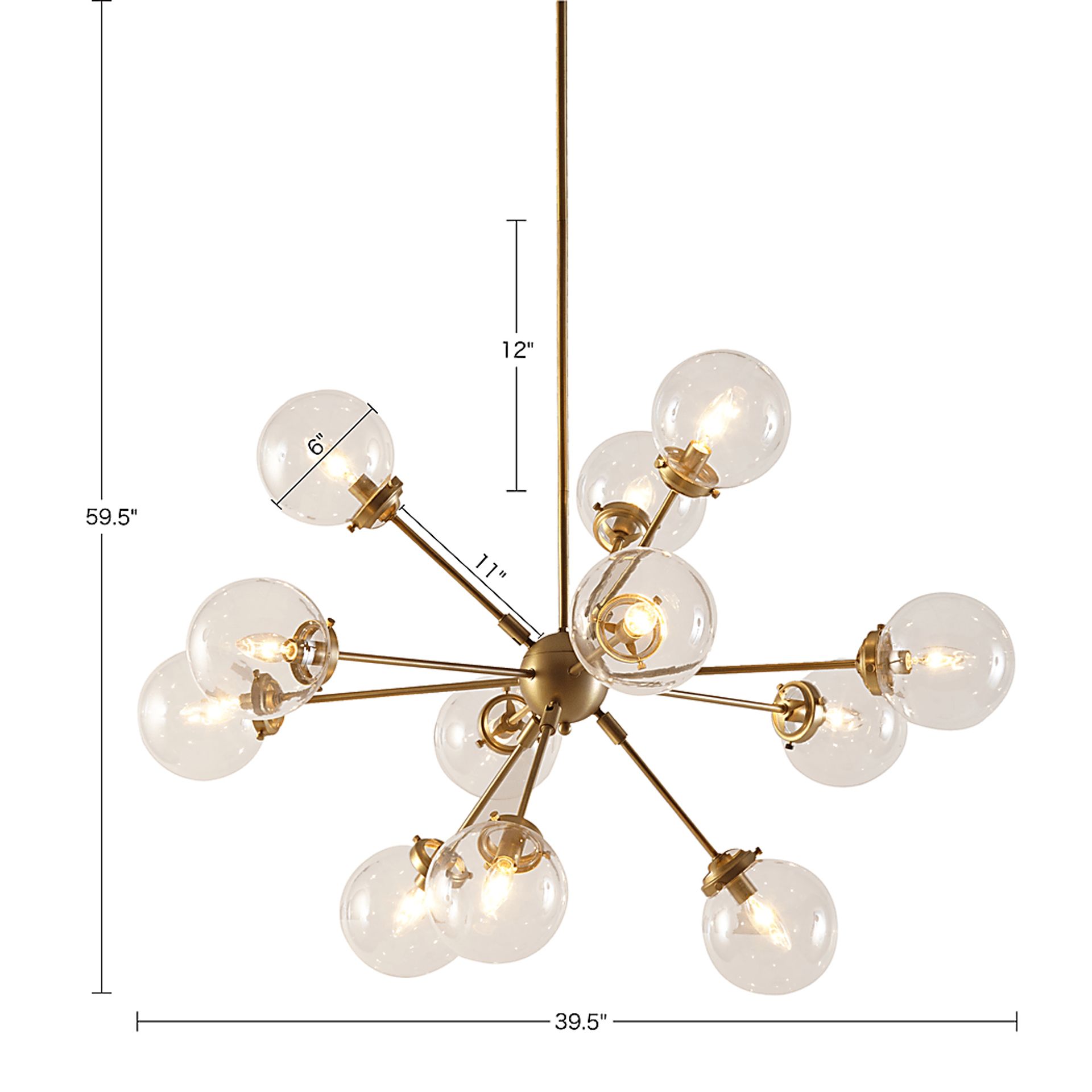 Roumfort Edge Gold Chandelier - Image 5