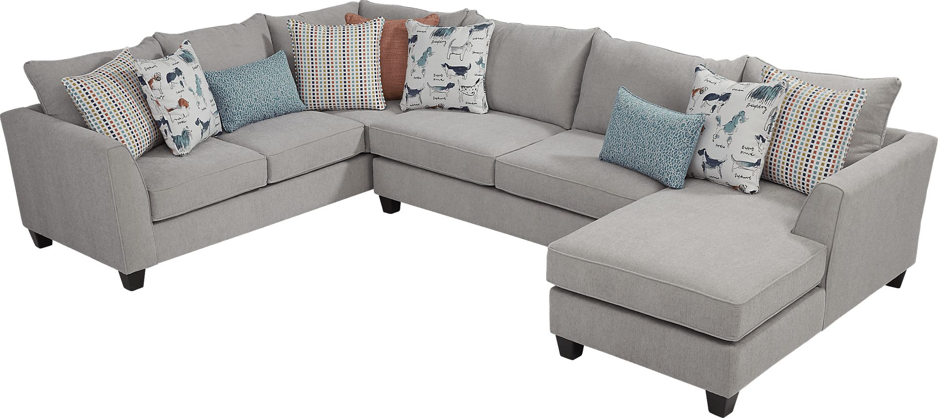 Rover Ridge Gray 4 Pc Sectional Living Room - Image 3