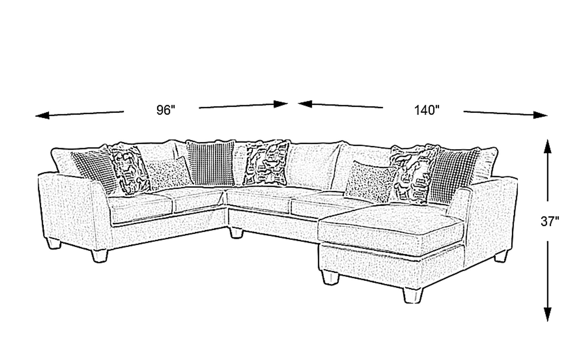 Dimension Image. Please refer to the Dimension Tab on this page for dimension details.