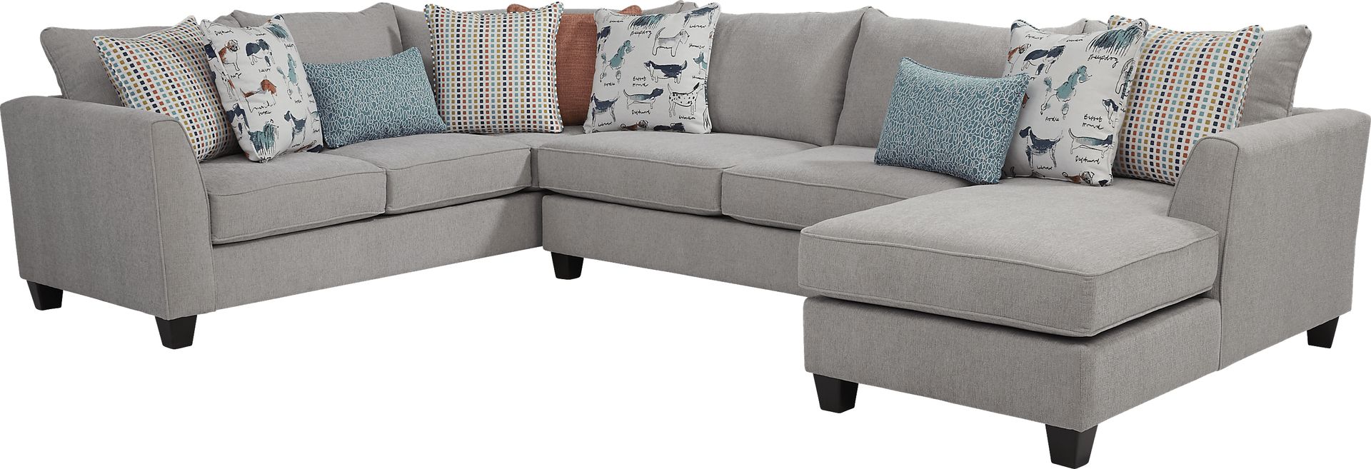 Rover Ridge Gray 4 Pc Sectional Living Room - Image 2