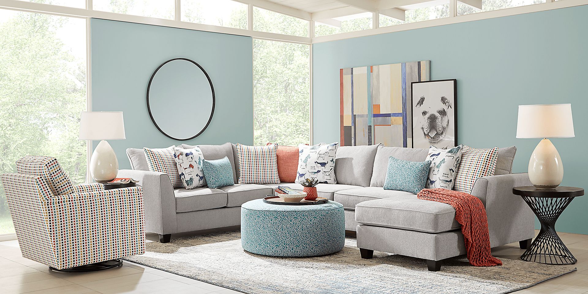 Rover Ridge Gray 3 Pc Sectional - Image 2