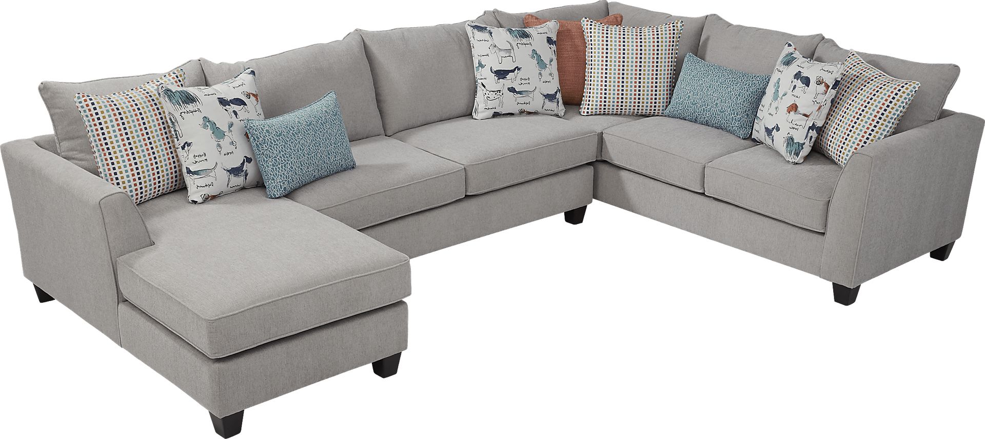 Rover Ridge Gray 3 Pc Sleeper Sectional - Image 2