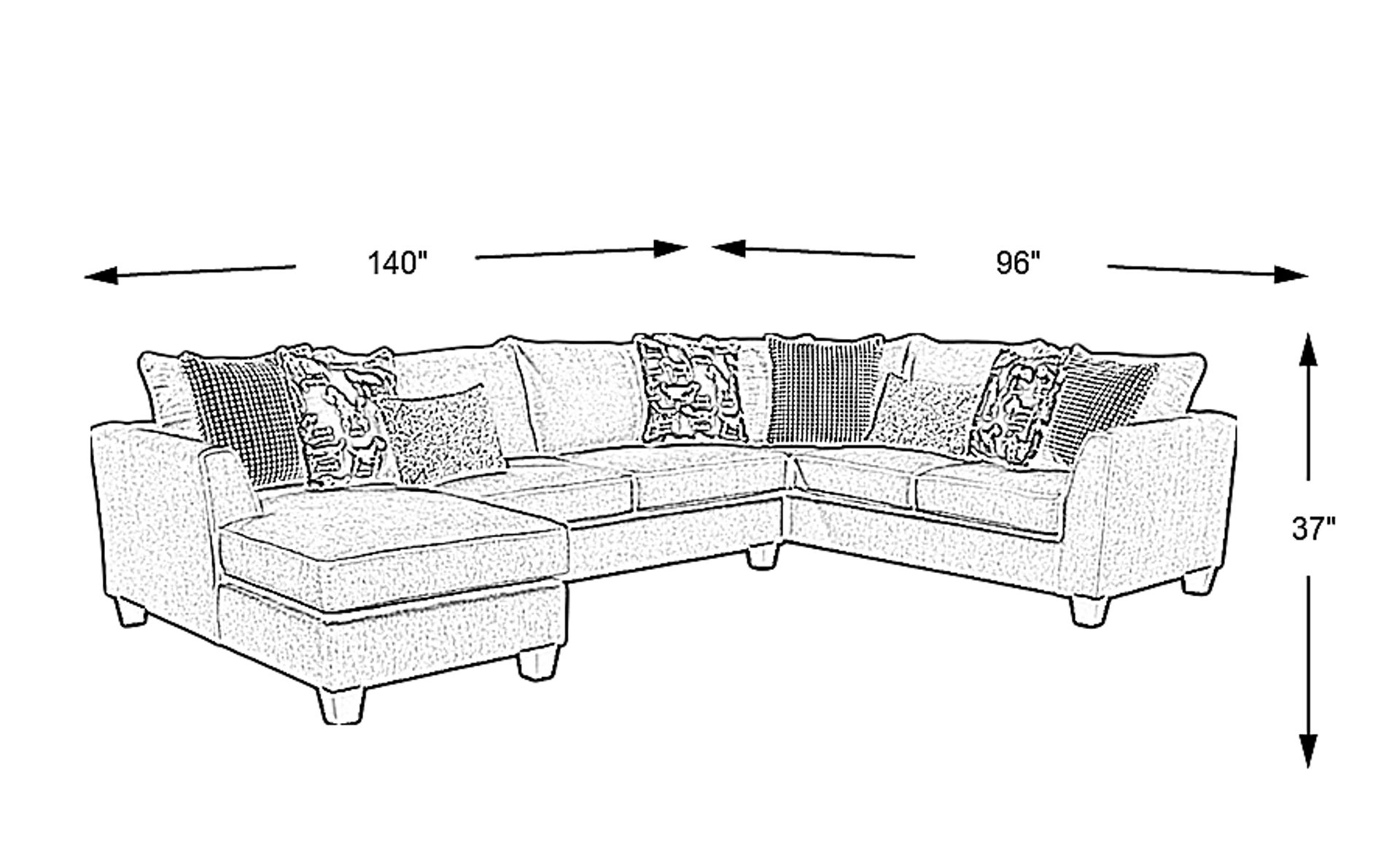 Dimension Image. Please refer to the Dimension Tab on this page for dimension details.