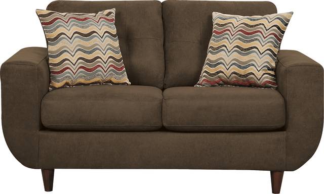 Rowlett Brown Loveseat - Thumbnail - Image 1