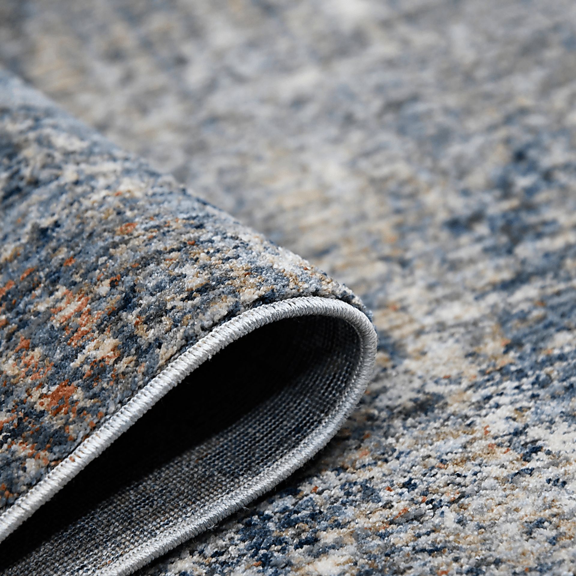 Rowom Gray/Orange 7'10 x 9'10 Rug - Image 4