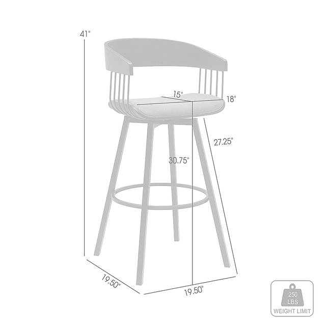 Rowtimber Gray Swivel Barstool - Thumbnail - Image 7