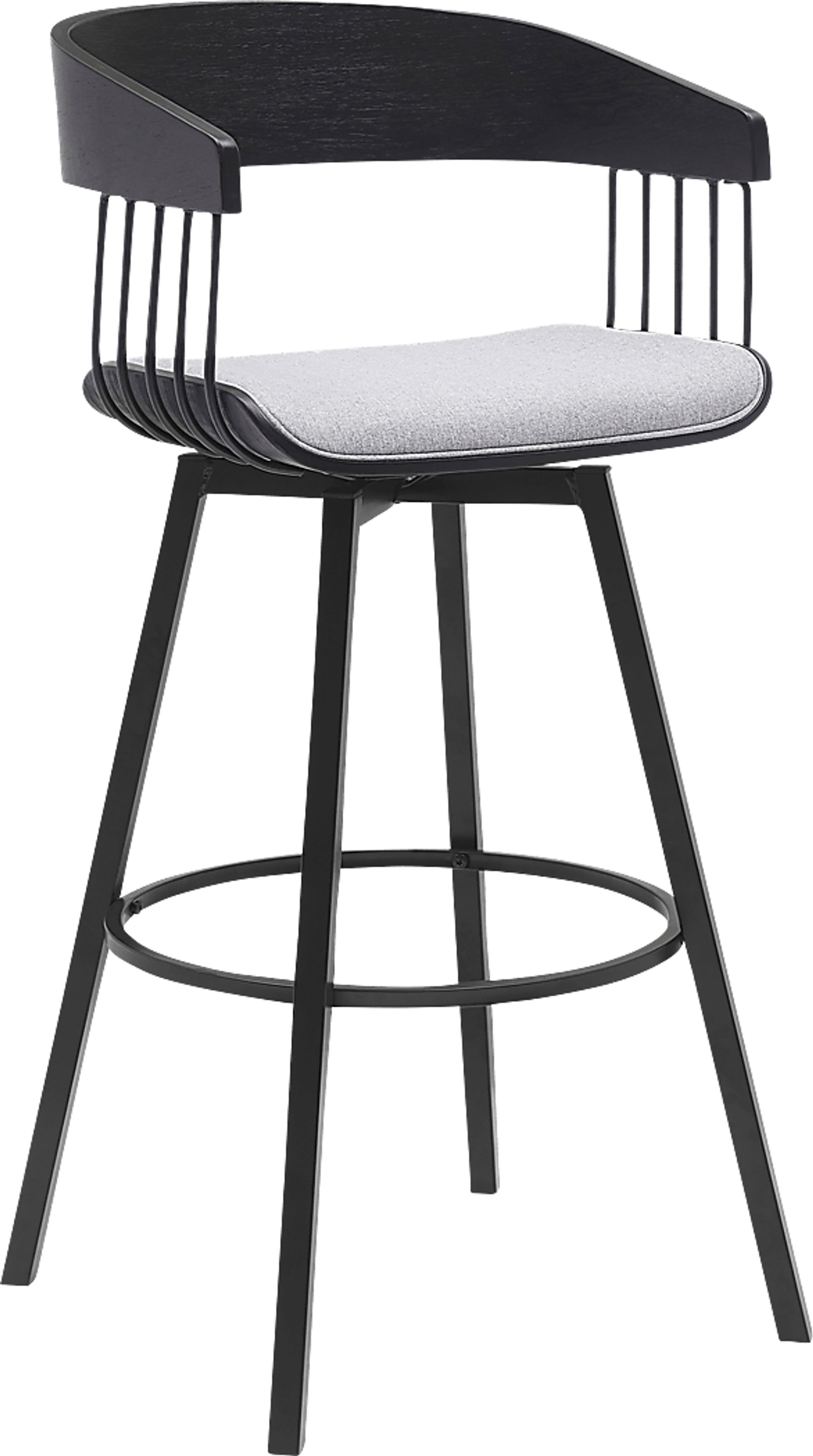 Rowtimber Gray Swivel Barstool - Image 1