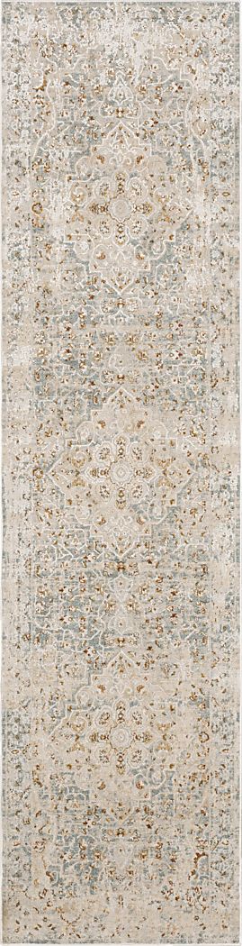 Roxfield Blue 2'6 x 10' Runner Rug