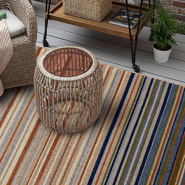 Roxmeny Multi 6' x 9' Indoor/Outdoor Rug - Thumbnail - Image 2