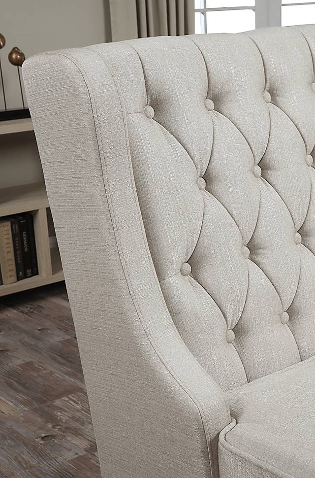 Roxmere Beige Settee - Thumbnail - Image 3