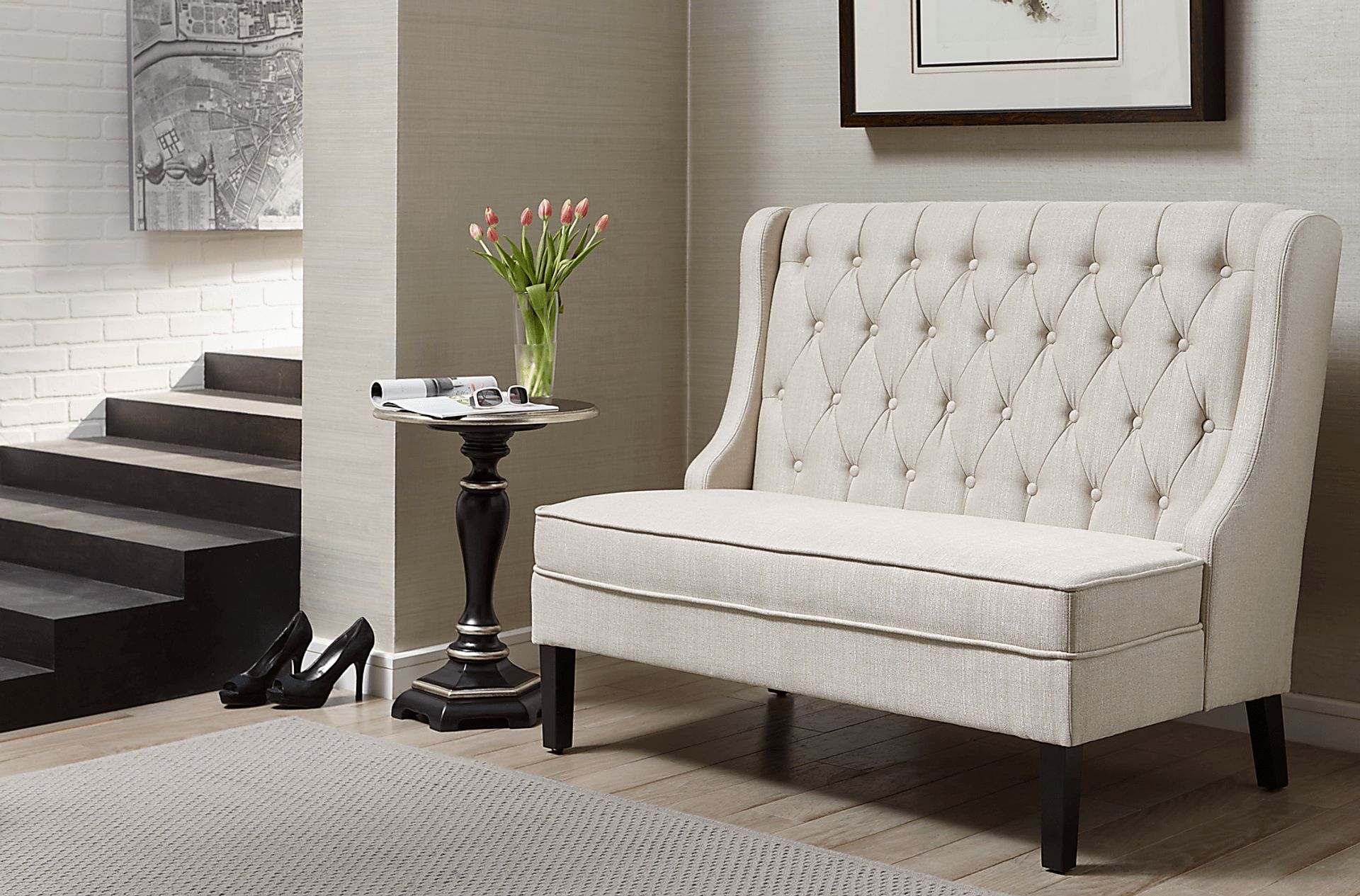 Roxmere Beige Settee - Image 5