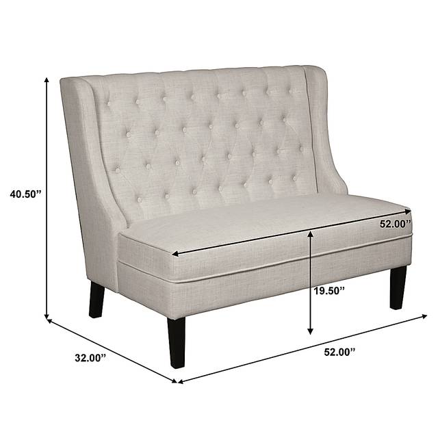 Roxmere Beige Settee - Thumbnail - Image 6