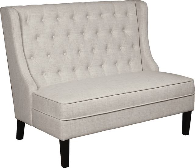Roxmere Beige Settee - Thumbnail - Image 1