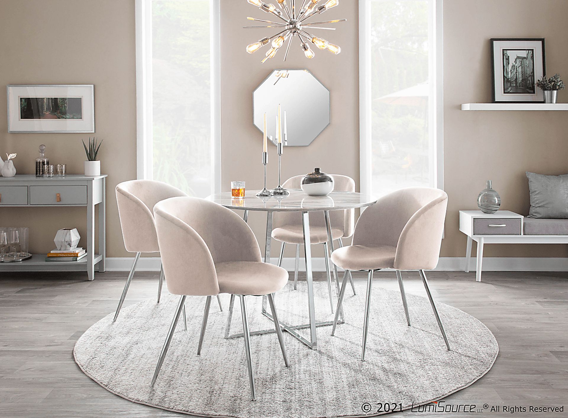 Roxton Cream Side Chair Set of 2 - Image 9