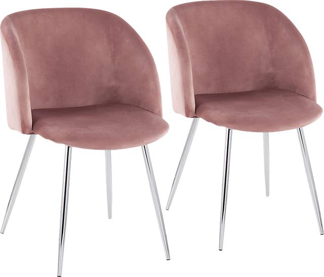 Roxton Pink Dining Chair Set of 2 - Thumbnail - Image 1