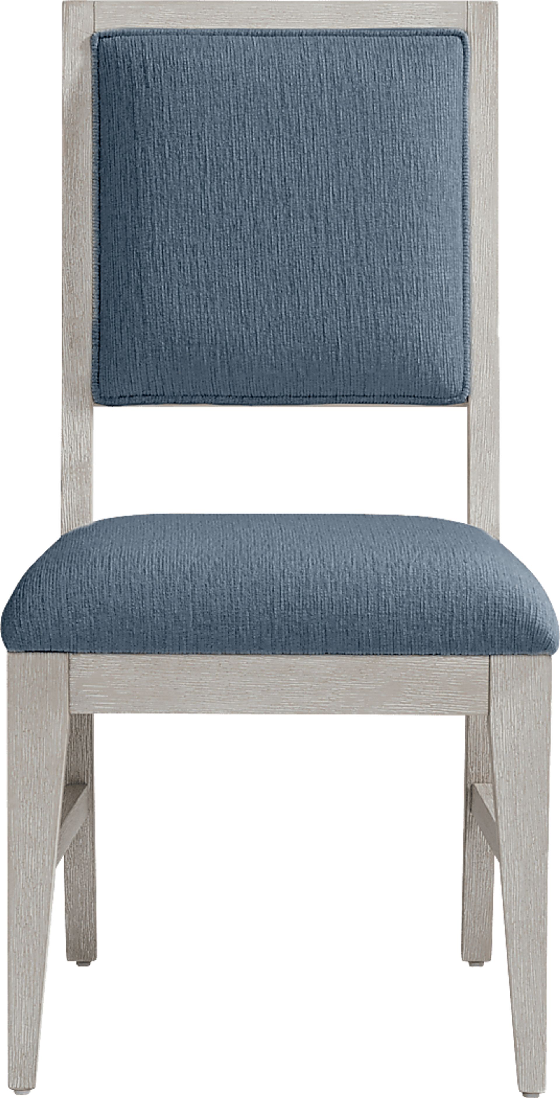 Royal Park Ivory 5 Pc Dining Room with Blue Chairs - Image 5