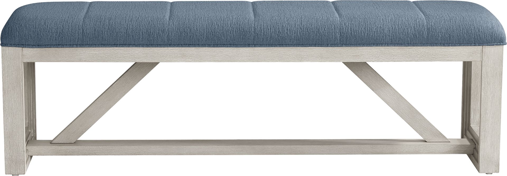 Royal Park Blue Upholstered Bench - Image 2